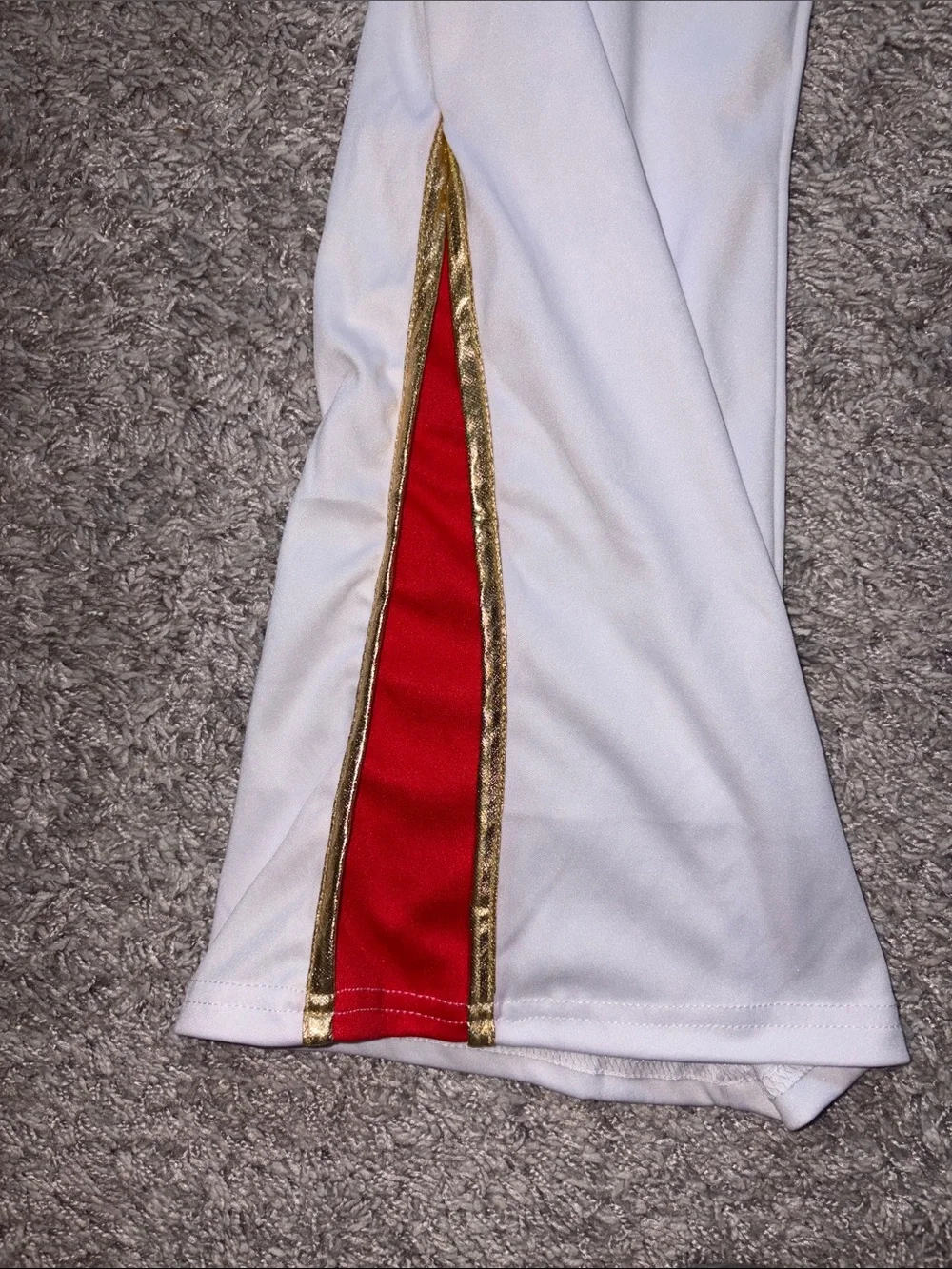 Kids White and Red Elvis-Style Costume with Cape and sunglasses